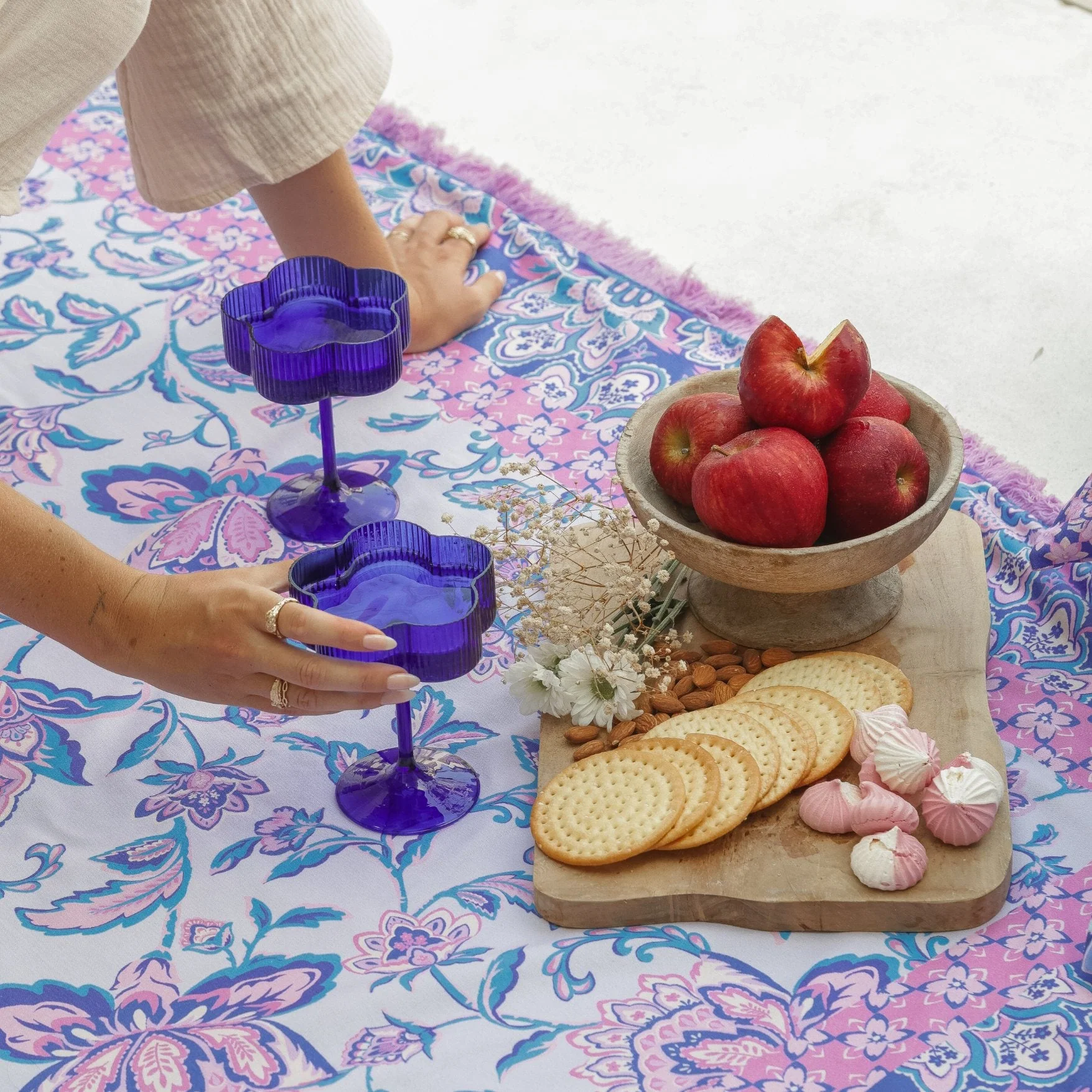 Bloom Cocktail Glass Set Of Two - Azure - Image 5