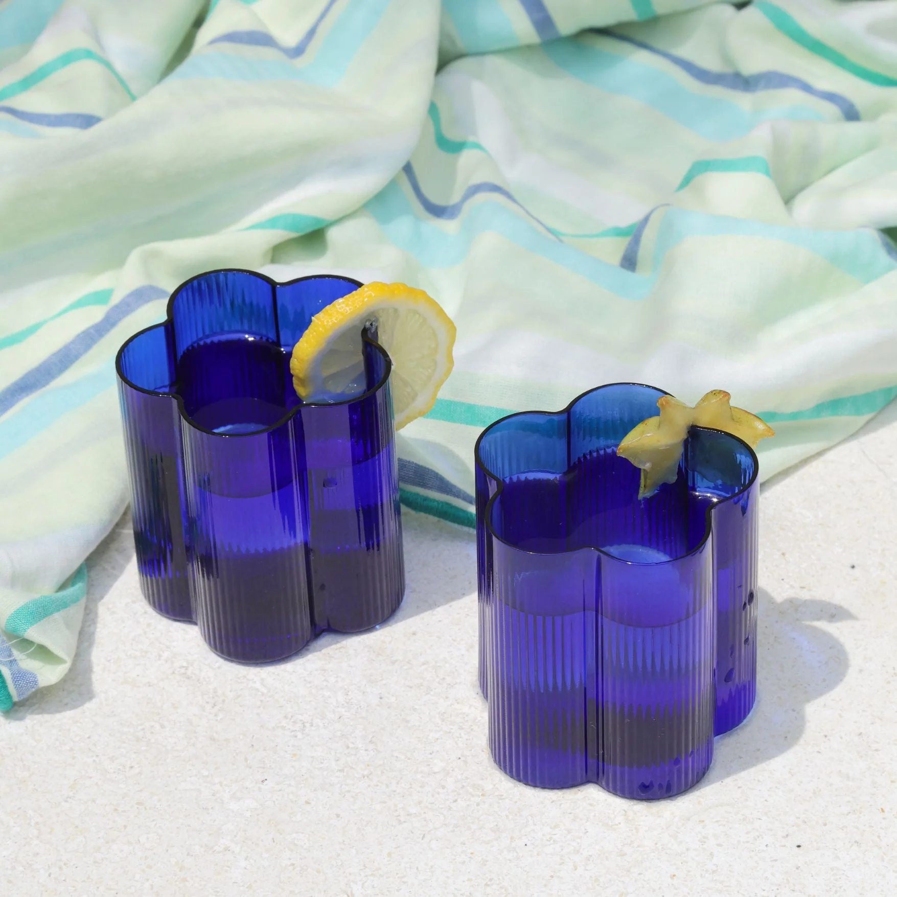 Bloom Tumbler Set Of Two - Azure - Image 3