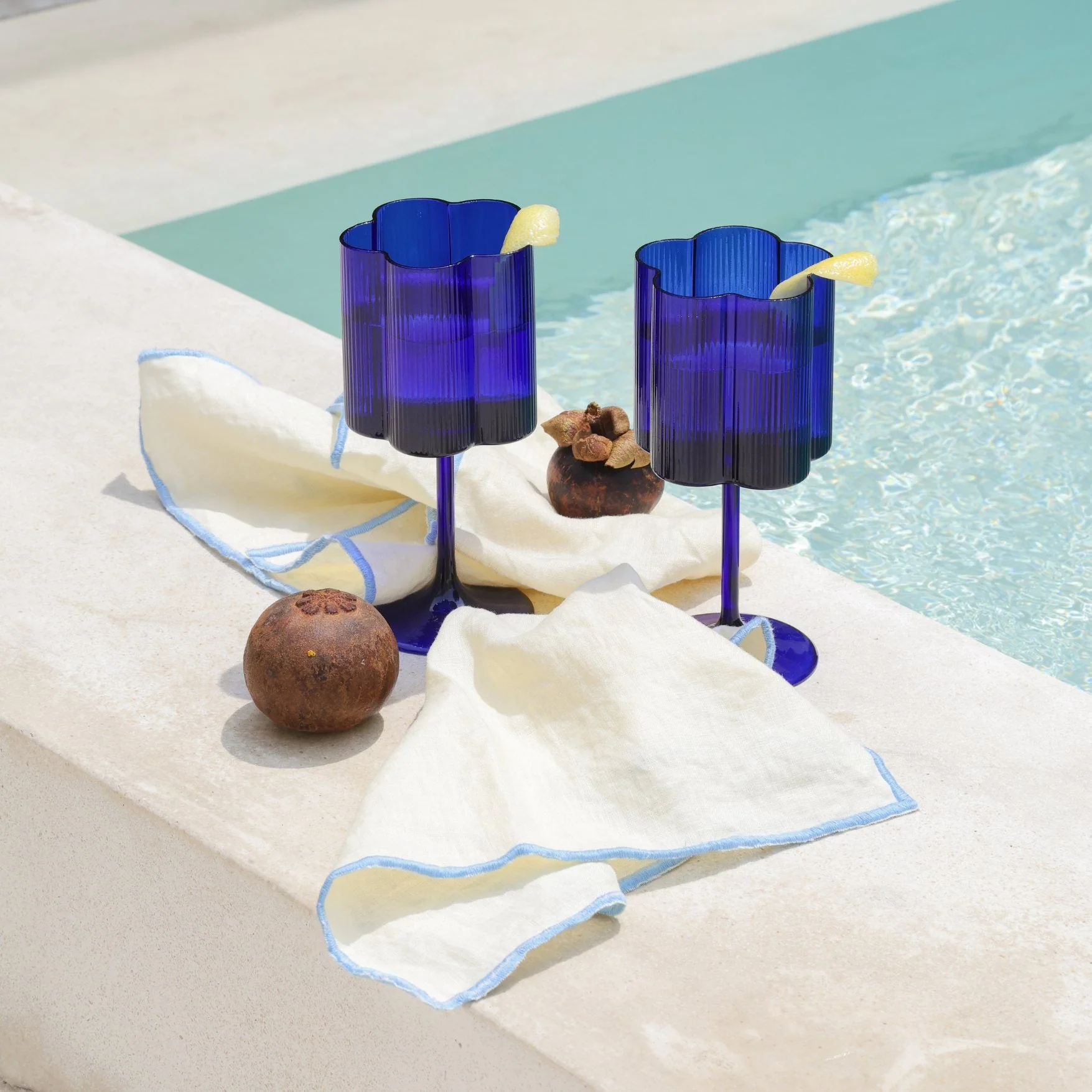 Bloom Wine Glass Set Of Two - Azure - Image 4