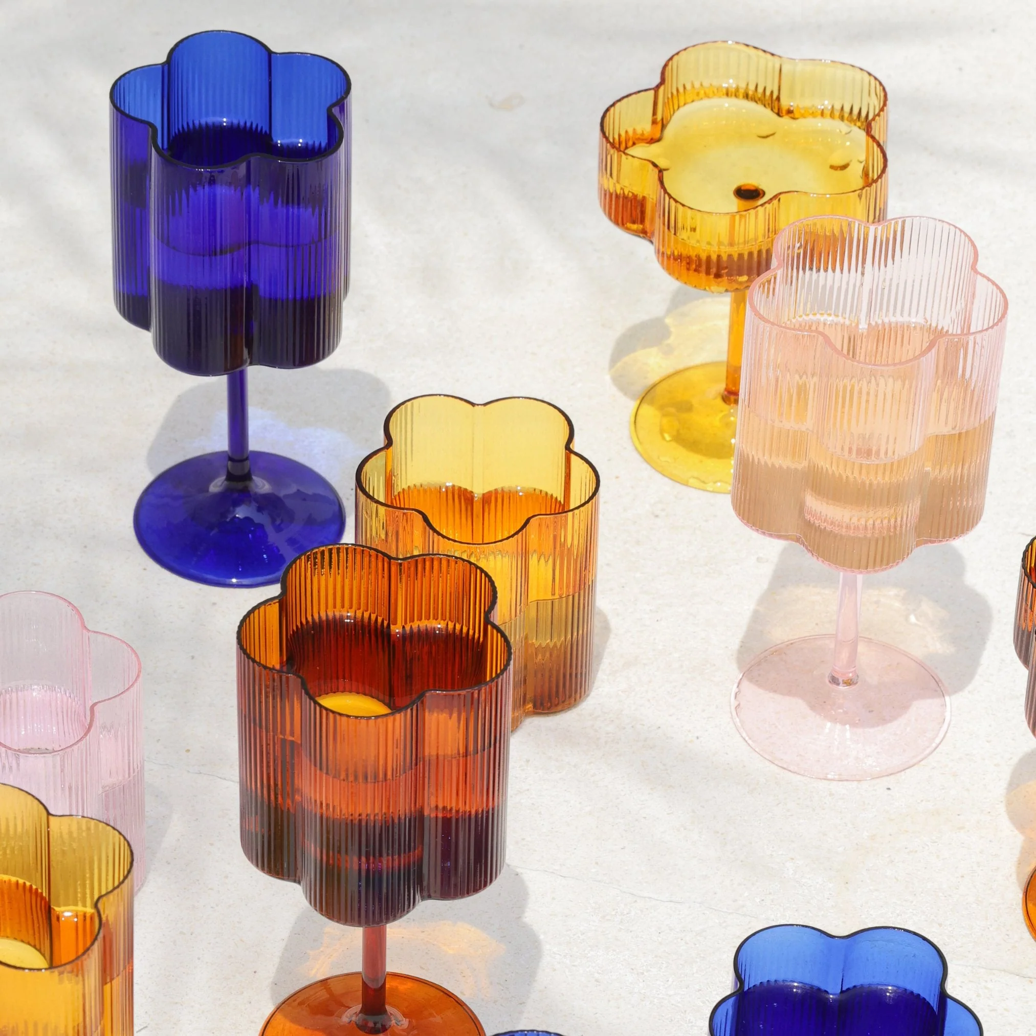 Bloom Wine Glass Set Of Two - Azure - Image 5