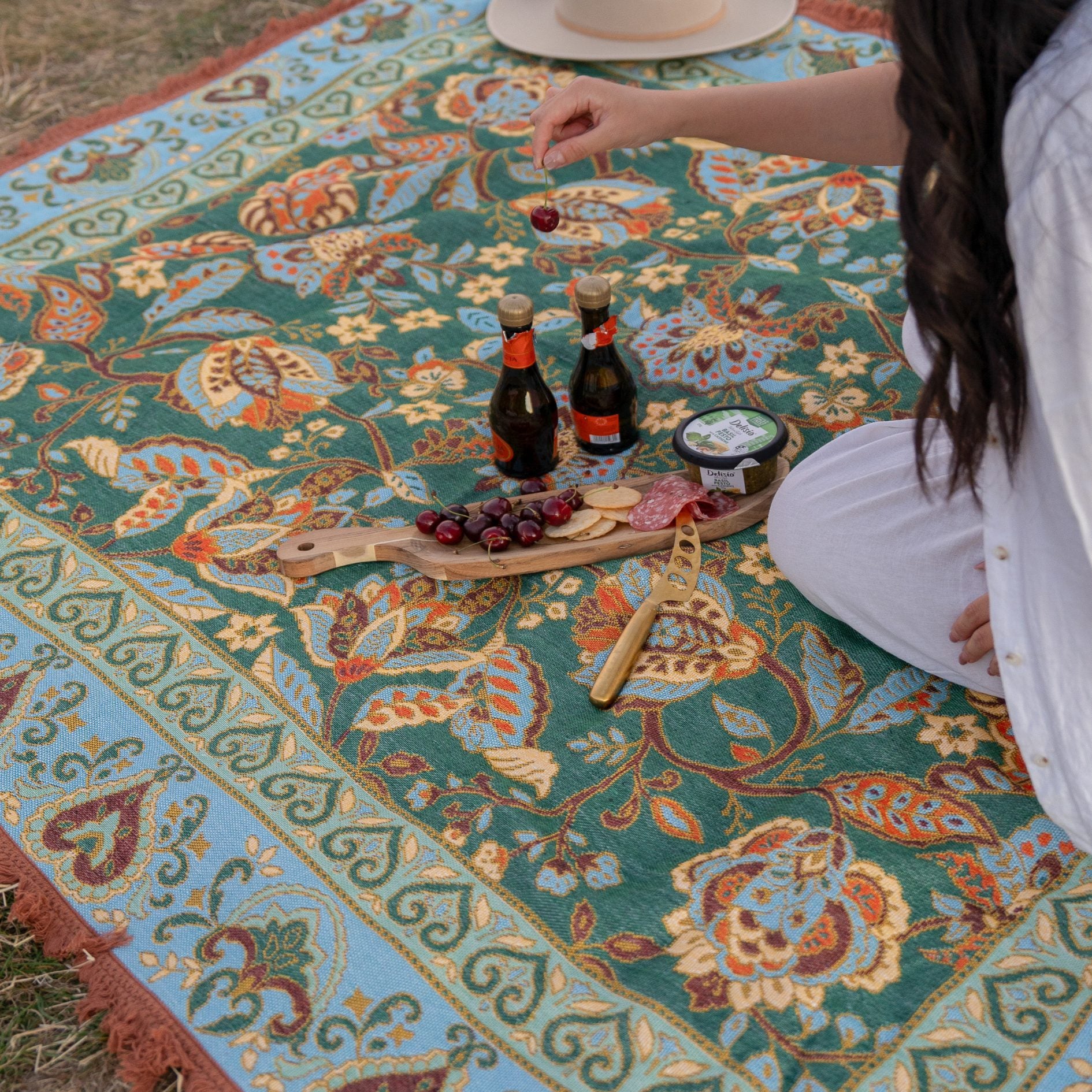 Jade Woven Picnic Rug XL - Image 9